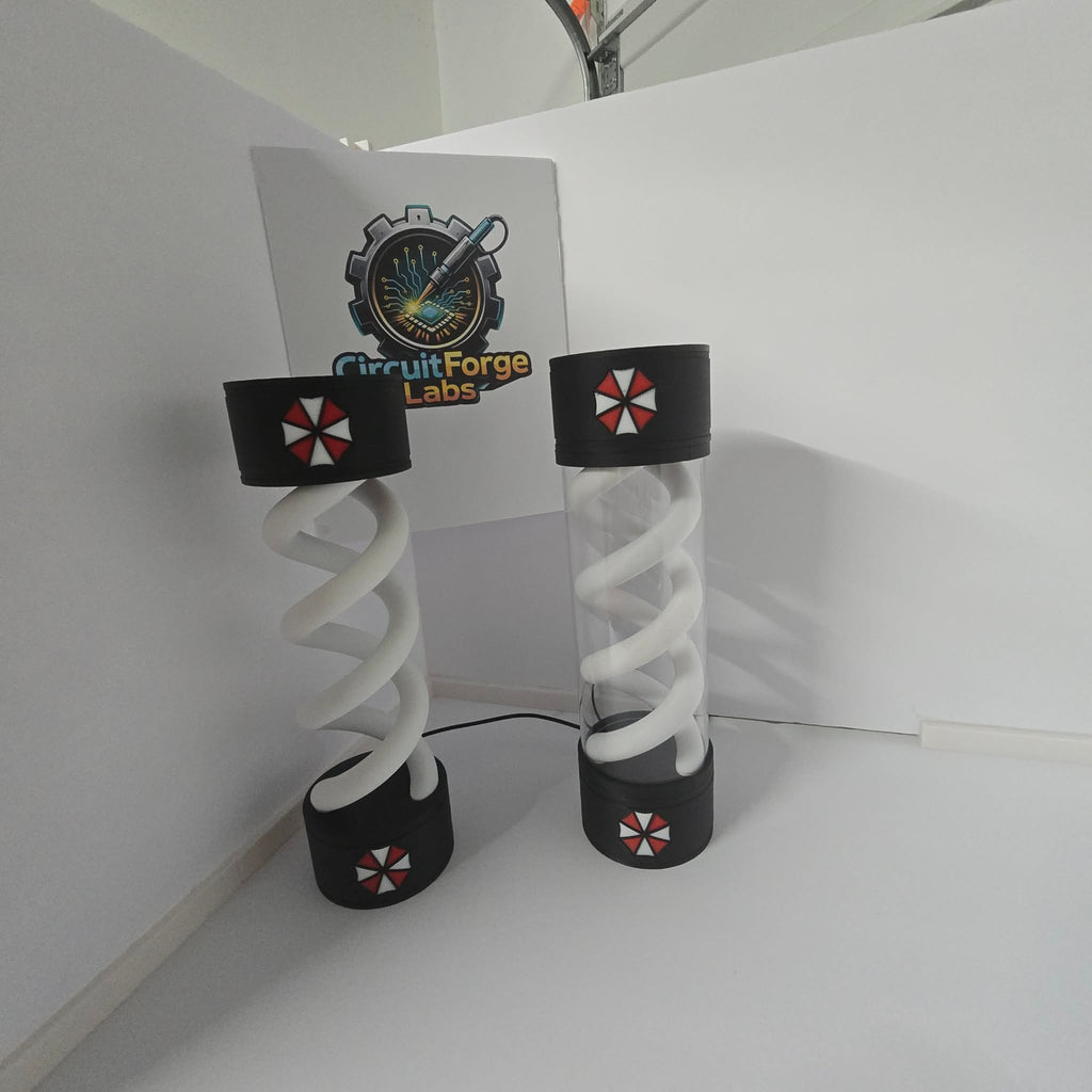 T-Virus RGB LED Lamp | Resident Evil Inspired Bioweapon Canister | ESP32 WLED Smart Light | Gaming Room Decor