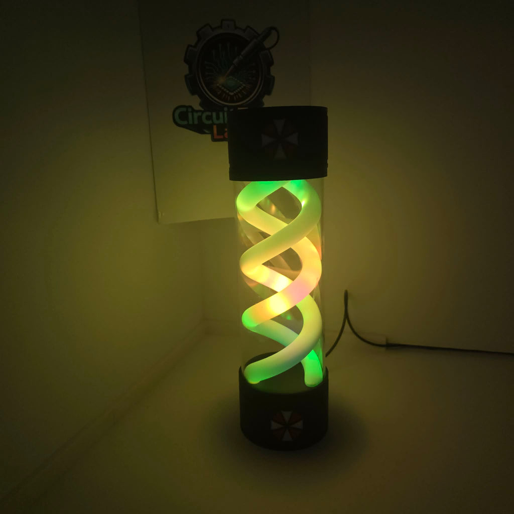 T-Virus RGB LED Lamp | Resident Evil Inspired Bioweapon Canister | ESP32 WLED Smart Light | Gaming Room Decor