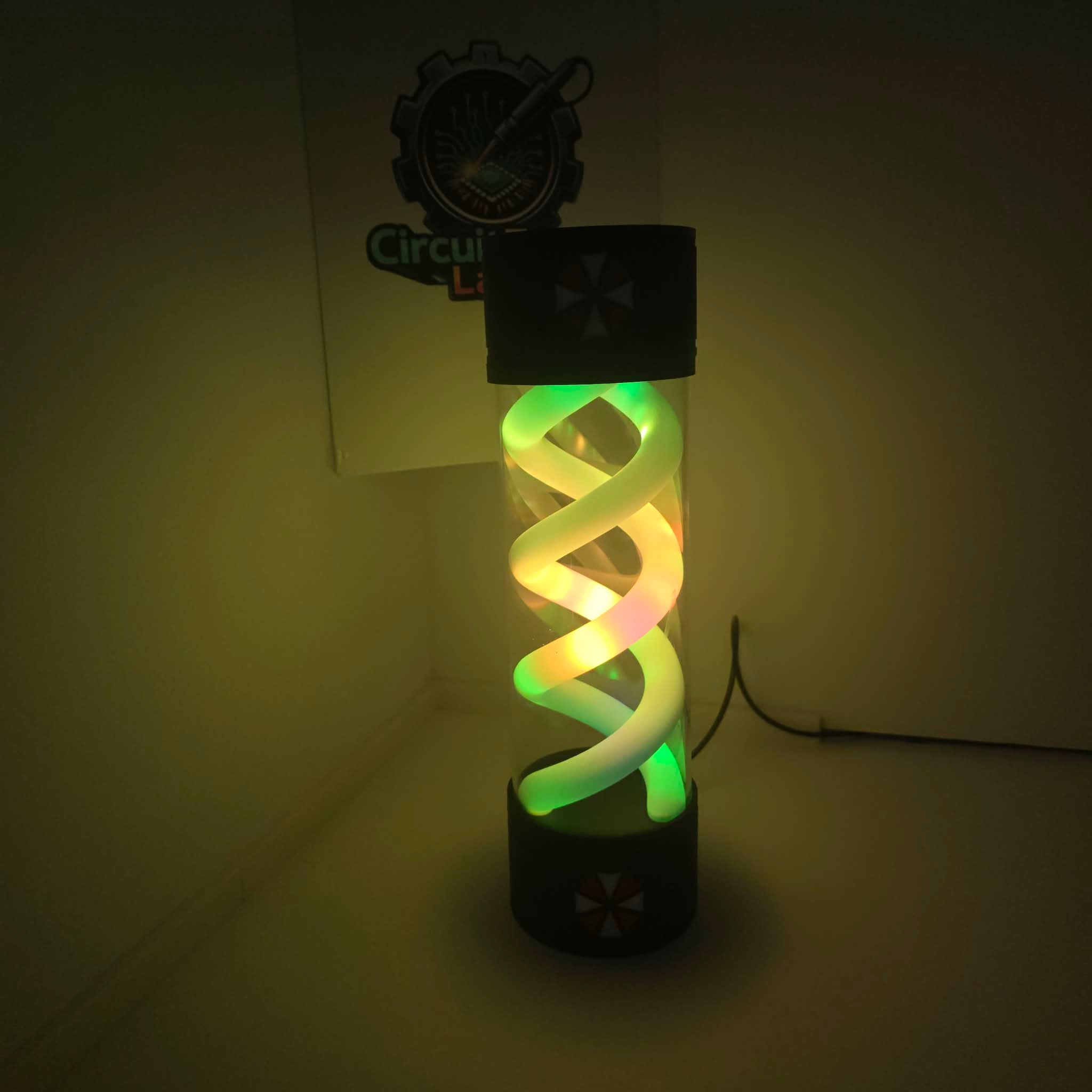 T-Virus RGB LED Lamp | Resident Evil Inspired Bioweapon Canister | ESP32 WLED Smart Light | Gaming Room Decor