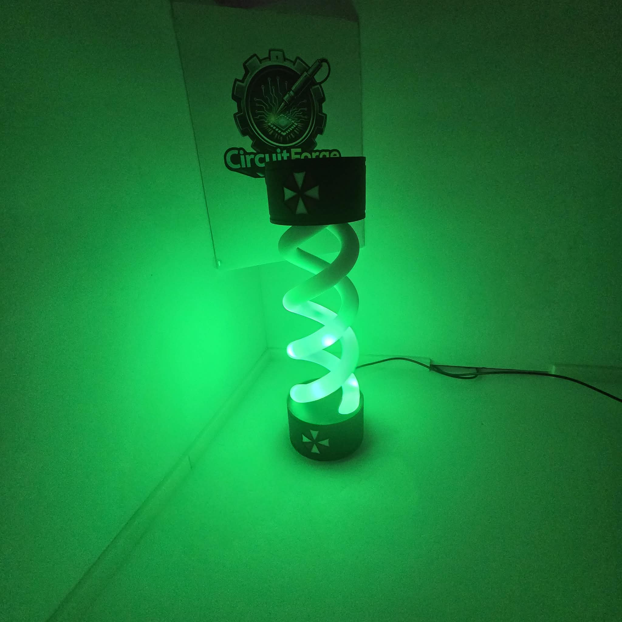 T-Virus RGB LED Lamp | Resident Evil Inspired Bioweapon Canister | ESP32 WLED Smart Light | Gaming Room Decor