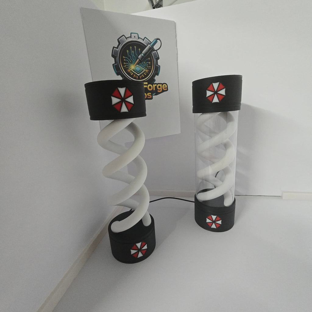 T-Virus RGB LED Lamp | Resident Evil Inspired Bioweapon Canister | ESP32 WLED Smart Light | Gaming Room Decor