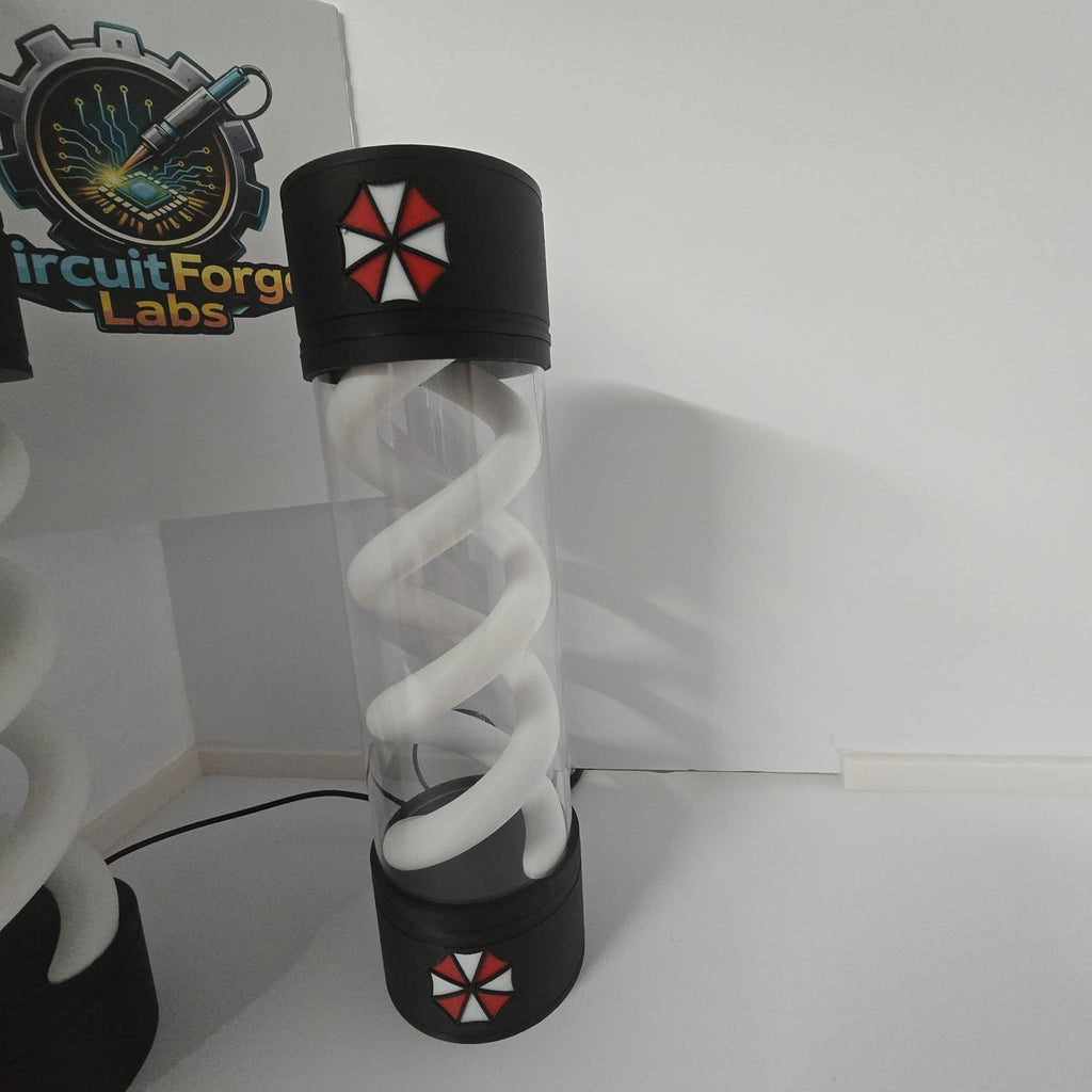 T-Virus RGB LED Lamp | Resident Evil Inspired Bioweapon Canister | ESP32 WLED Smart Light | Gaming Room Decor